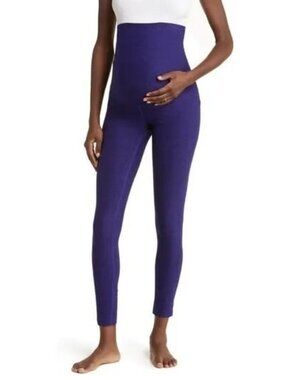 Zella Restore Maternity Leggings Small Purple  High Waisted Rise Yoga NEW